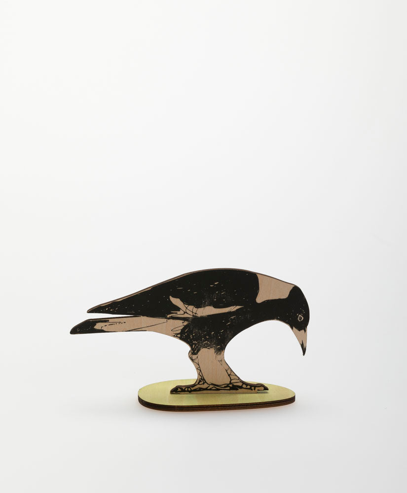 BRIDGET FARMER - MAGPIE WOODEN STANDING BIRD