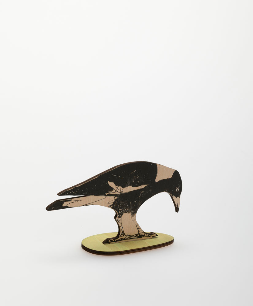 BRIDGET FARMER - MAGPIE WOODEN STANDING BIRD
