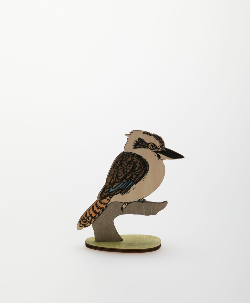 BRIDGET FARMER - KOOKABURRA WOODEN STANDING BIRD