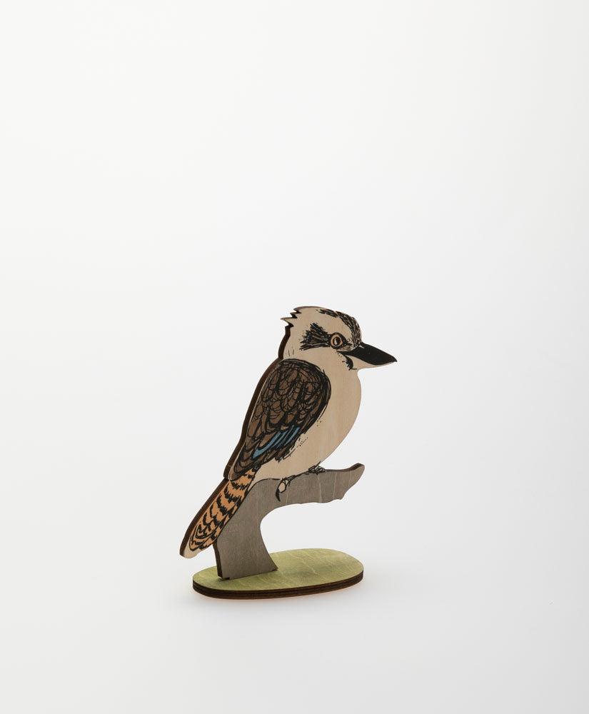 BRIDGET FARMER - KOOKABURRA WOODEN STANDING BIRD