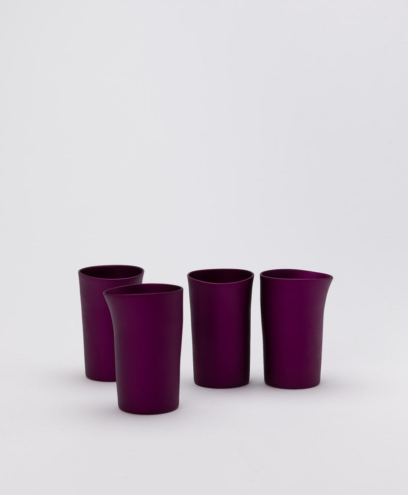 FINK AND CO - MATTE PURPLE BEAKERS - SET OF 4
