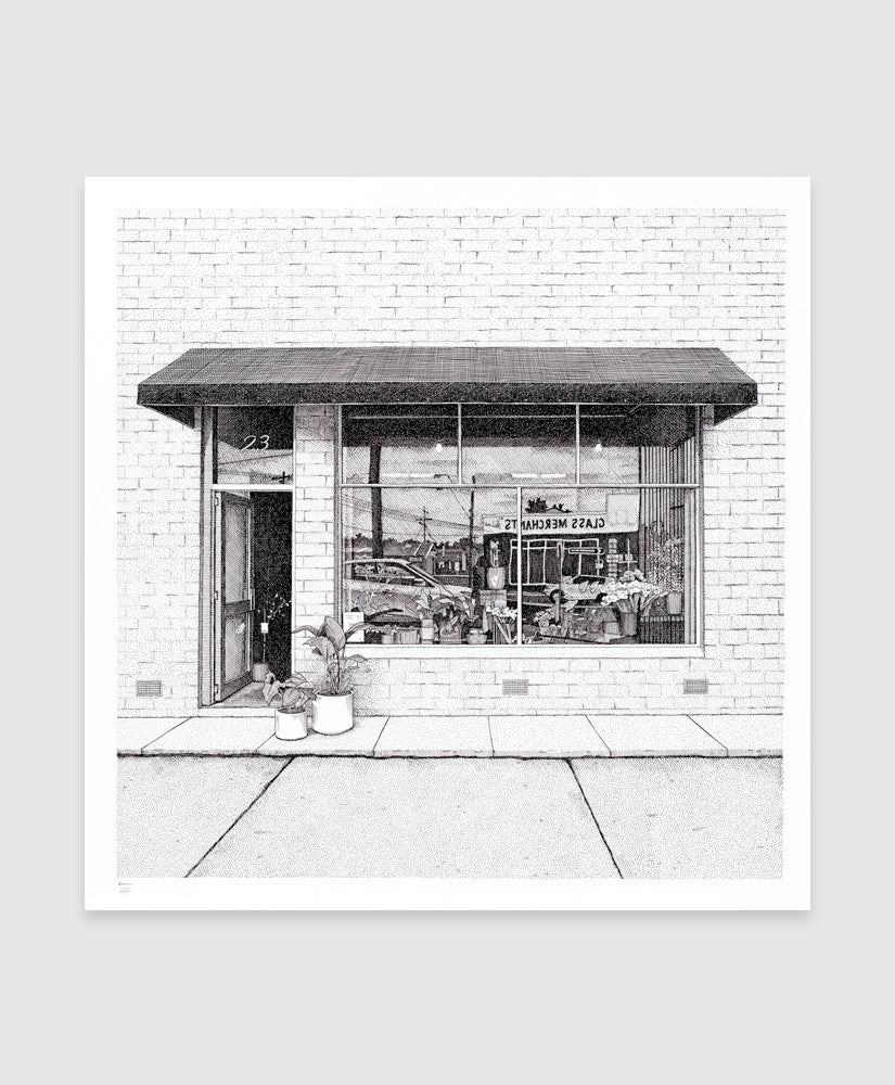 BREN LUKE - FLORIST FRONT MAIN ROAD GARDENIA MAGNIFICA OPEN EDITION PRINT