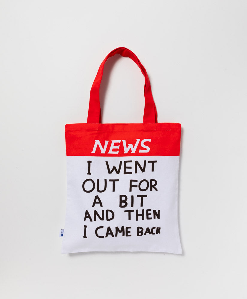 THIRD DRAWER DOWN X DAVID SHRIGLEY I WENT OUT FOR A BIT TOTE BAG